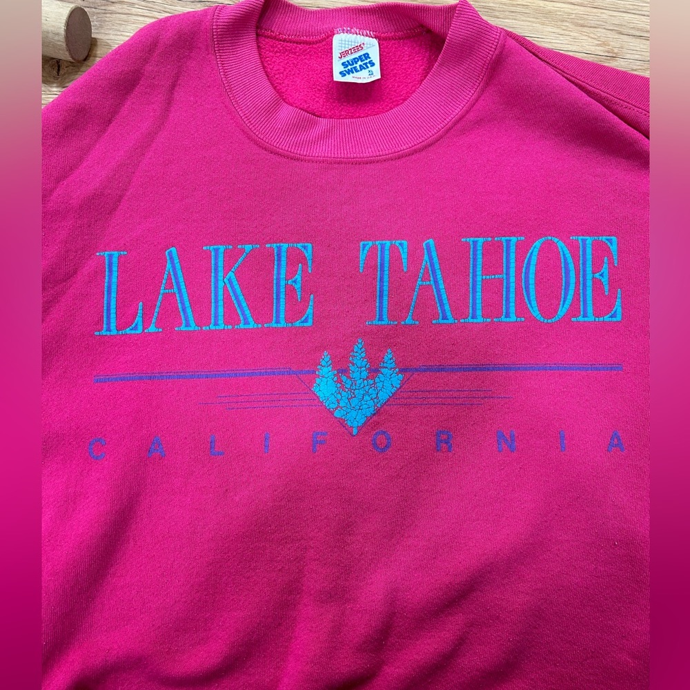 Vintage Pink Lake Tahoe Sweater